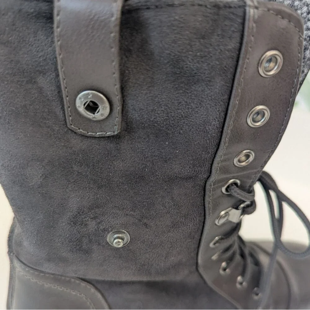 Dream Paris Brown Fold Down Boots 8 Edgy Grunge Winter Combat Alternative Fall
